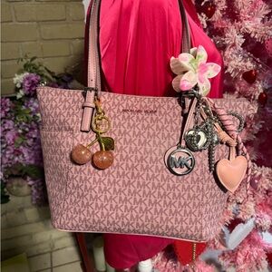 Michael Kors Pink MK Logo Tote